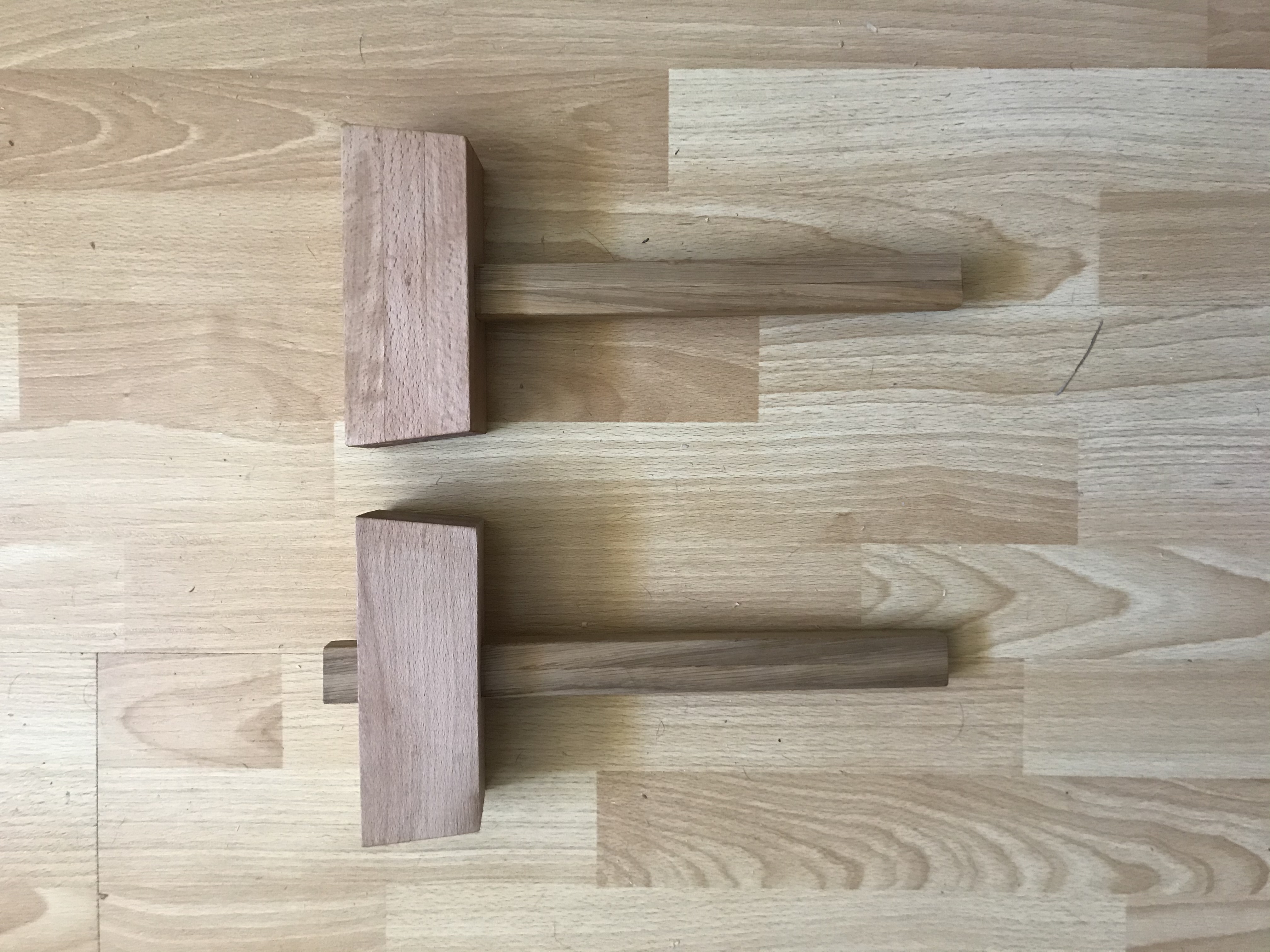 Finished mallets pair